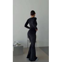 Стильний костюм з велюрово-плюшевої тканини  №594883