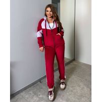 Мегакрутий спортивний костюм велюр з яскравими вставками №594934