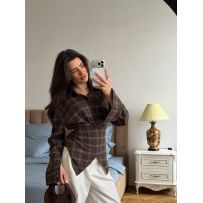 Асиметрична сорочка з акцентом на талію №594973