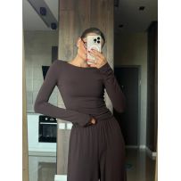 Базовий костюм шоколадний №594977