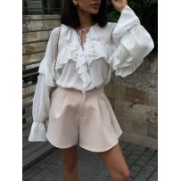 Блузка молочного кольору №594980