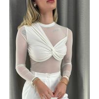 Лонгслів в білому кольорі №594986