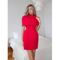 Лаконічна сукня в комплекті з накидкою-кейпом створює витончений та статусний образ №595002