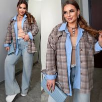 Сорочка подовжена в кольорі мокко №595357