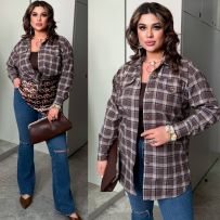 Сорочка подовжена шоколадного кольору №595360