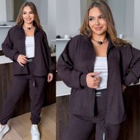 Стильний костюм з мікровельвету в кольорі №595369