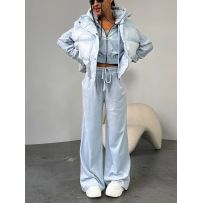 Велюровий спорт костюм в блакитному №595373