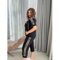 Костюм двійка чорний+тигровий №595443