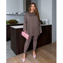 Костюм (лонг+лосіни) капучино №595484