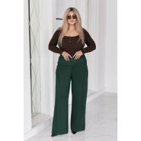 Неймовірно стильні штани смарагдовий №595539