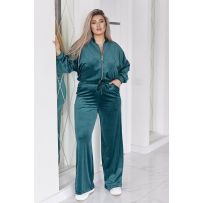 Велюровий оксамитовий  костюм смарагдовий №595559
