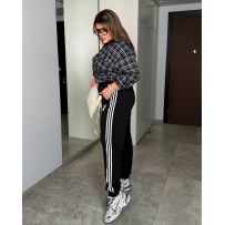 Жіночі штани спортивного типу чорний №595563