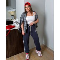 Жіночі штани спортивного типу графіт №595564