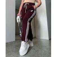 Жіночі штани спортивного типу бургунді №595565