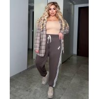 Жіночі штани спортивного типу мокко №595566