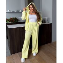 Велюровий спорт костюм жовтий №595573