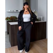 Велюровий спорт костюм чорний №595575