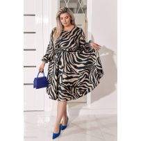 Сукня з шовку коричнева №595580