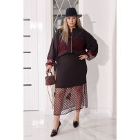 Костюм (бомбер+сукня) шоколад №595586