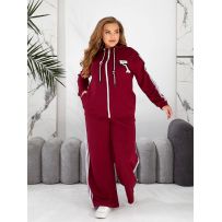 Костюм спорт с штанами паллацо бордо №595590