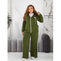 Костюм спорт с штанами паллацо хакі №595593