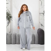 Костюм спорт с штанами паллацо сірий №595595