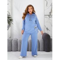 Костюм спорт с штанами паллацо джинс №595600