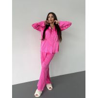 Шовкова піжама малина №595628