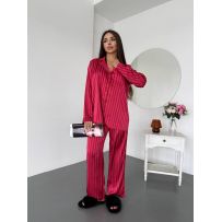 Шовкова піжама червона №595629