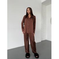 Шовкова піжама шоколад №595630