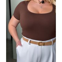 Базова футболка шоколад №595655