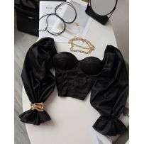 Топ з чашками чорний №595672