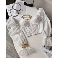 Топ з чашками білий №595673