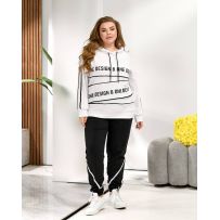 Прогулянковий костюм білий-чорний №595711