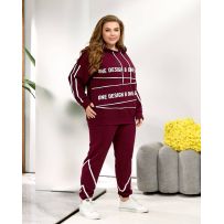 Прогулянковий костюм марсала №595714