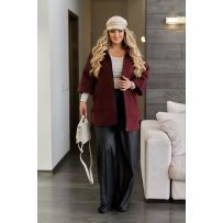 Пончо (пальто) марсала №595716