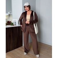 Жіночий костюм шоколад №595751