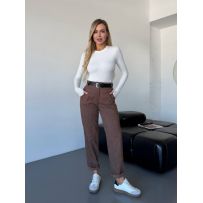 Штани вельвет мокко №595958