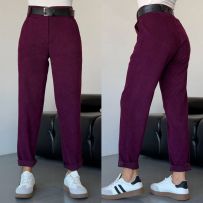 Штани вельвет бордо №595959