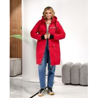 Весняна куртка-пальто червоний №595970