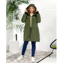 Весняна куртка-пальто хакі №595972