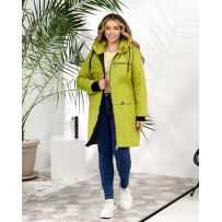 Весняна куртка-пальто лайм №595973