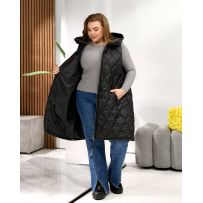 Жилетка для пишних дам чорна №595984