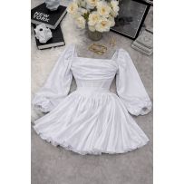 Вишукана сукня з пишненькою спідницею біла №596014