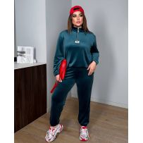 Жіночий топовий костюм смарагд №596038