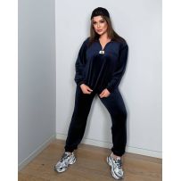 Жіночий топовий костюм темно-синій №596039