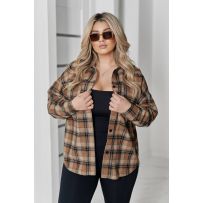 Стильна сорочка шоколад №596052