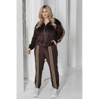 Спорт костюм шоколад + беж №596053