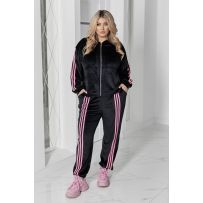Спорт костюм чорний + рожевий №596056