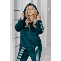 Спорт костюм  смарагд + білий №596057